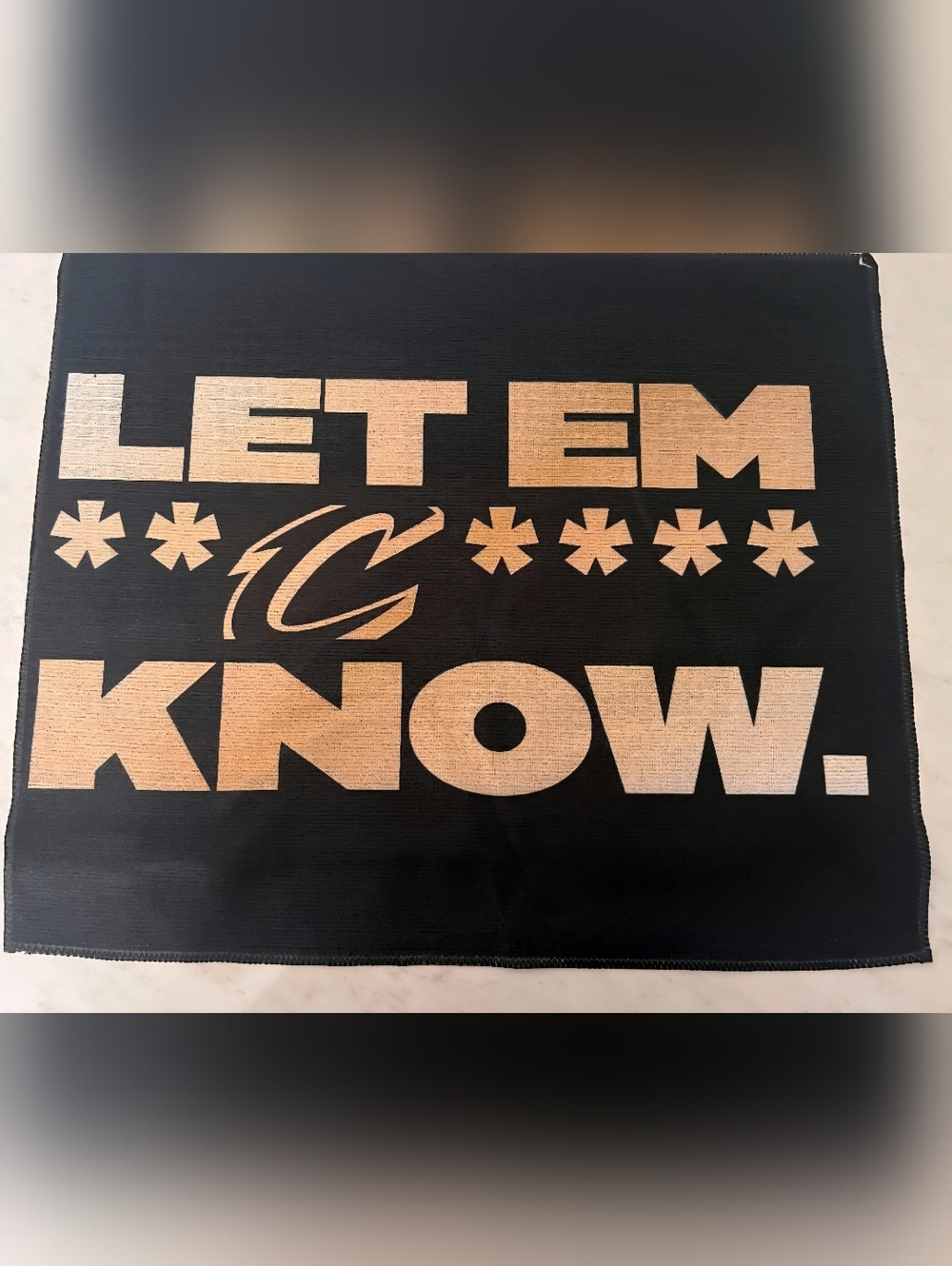 Rally Towel #2 SGA 4/18/26 Cleveland Cavaliers Cavs Let Em **C**** Know Game 1